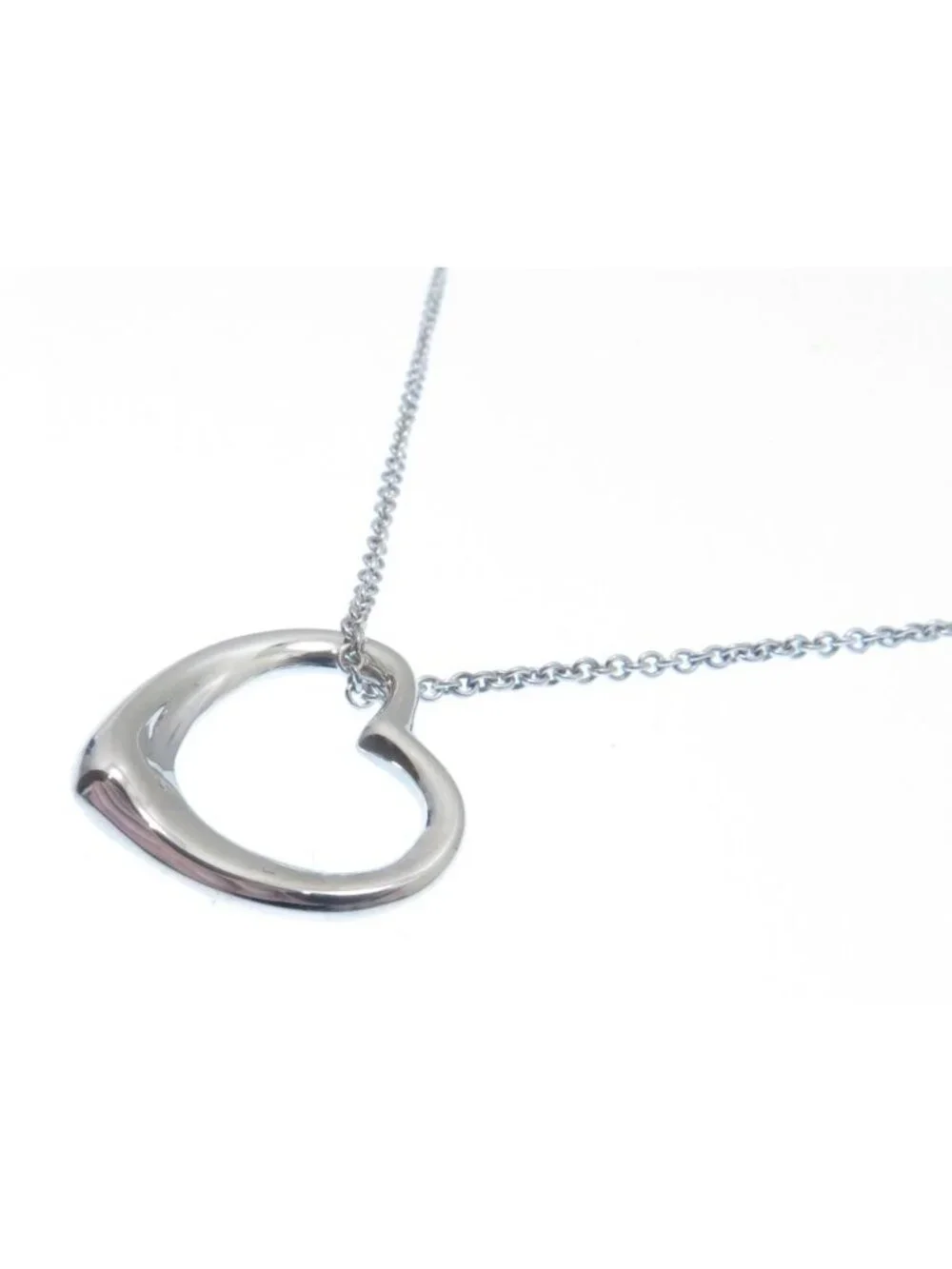 Tiffany & Co Open Heart NC Necklace Silver